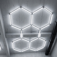 Lampes LED hexagonales 6000K lumière du jour, étanches, en forme de nid d'abeille, pour plafond, haute luminosité, garage, atelier, studio de détail automobile