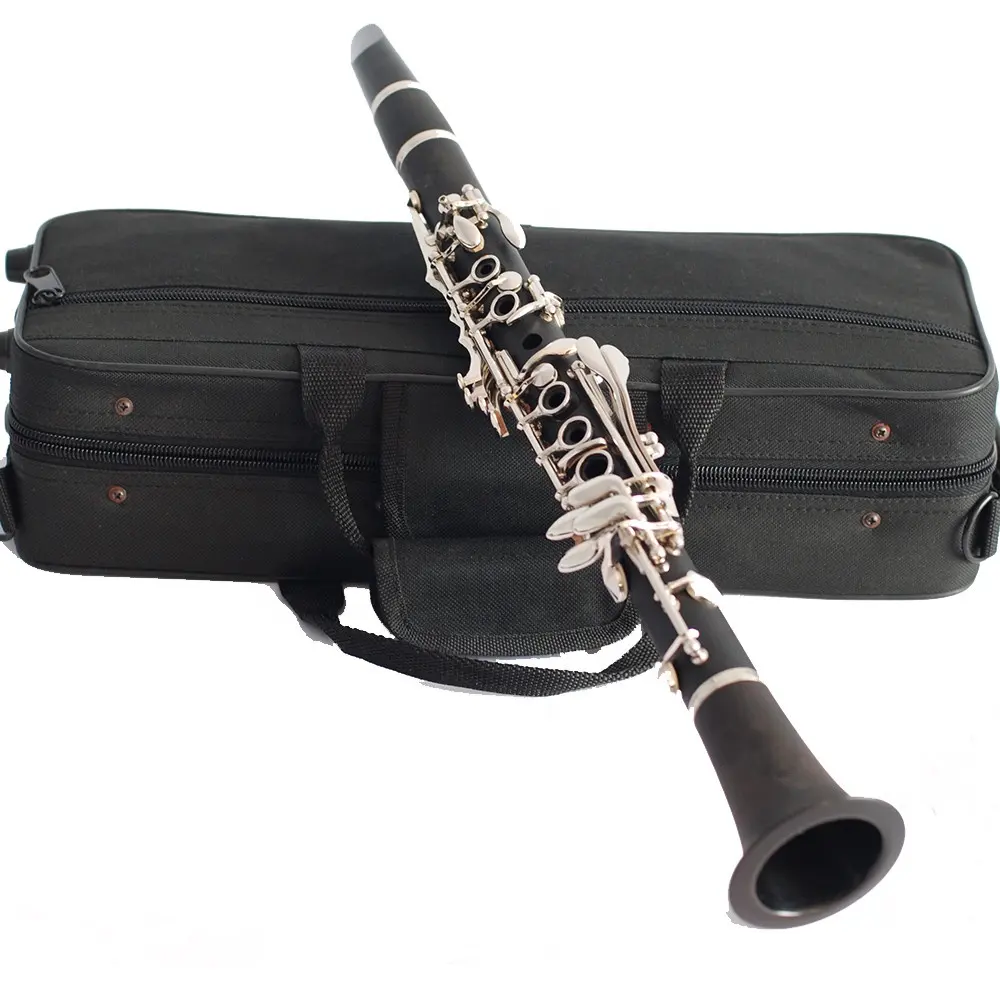 Wind instrument factory produces bakelite nickel plated 17 key Eb clarinet