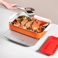 Loyang Panggang Anti Lengket Stainless Steel Warna-Warni - Loyang 3 Lapis, Tahan Lama untuk Dapur, Prasmanan, Restoran & Katering