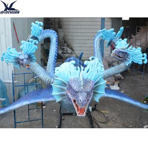 Animatronic modelli Animatronic realistici realistici personalizzati in fabbrica Animatronic <span class=keywords><strong>Blue</strong></span> Western <span class=keywords><strong>Dragon</strong></span> con cinque teste - Product Image 6