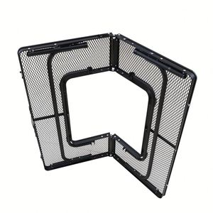 Lightweight Modern Design Metal Outdoor Grill Table Portable Kitchen Furniture with Wood Panel for <b>Camping</b> Beach RV <b>Picnics</b> BBQs - Product Image 4