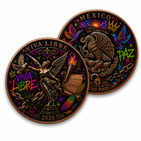 Moneta Commemorativa con Angelo della Libertà Alato, Torcia a Catena Spezzata e Voluta, 1oz .999 Rame, Moneta a Rilievo con Confezione Regalo