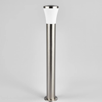 Lampadaire décoratif en acier inoxydable pour extérieur, abat-jour rond, E27, pour pelouse, jardin