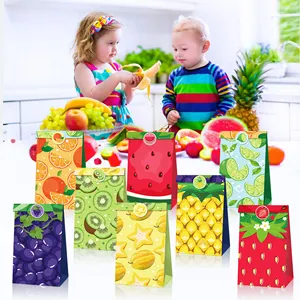 Xindeli Lb195 Zomervruchten Watermeloen Snoep Goodies Behandelen Papieren Geschenkzak Met Stickers Voor Kinderfeest