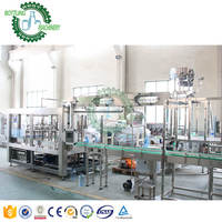 Type rotatif automatique 3 en 1 3l 4l 5l bouteille en plastique PET pure boisson minérale printemps eau douce rinçage machine à capsuler de remplissage