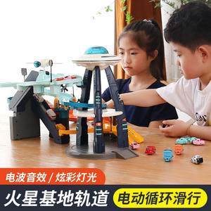 Ensemble de voitures sur rail Mars Base, jouet en plastique pour garçons de 4 à 6 ans, ensemble de jeu d'aventure sur rail spatial - Product Image 3