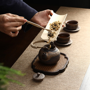 Bamboo <b>tea</b> <b>set</b>, four-piece bamboo skin <b>set</b>, handmade <b>tea</b> needle and <b>tea</b> <b>set</b> accessories, six essential <b>tea</b> utensils, - Product Image 3