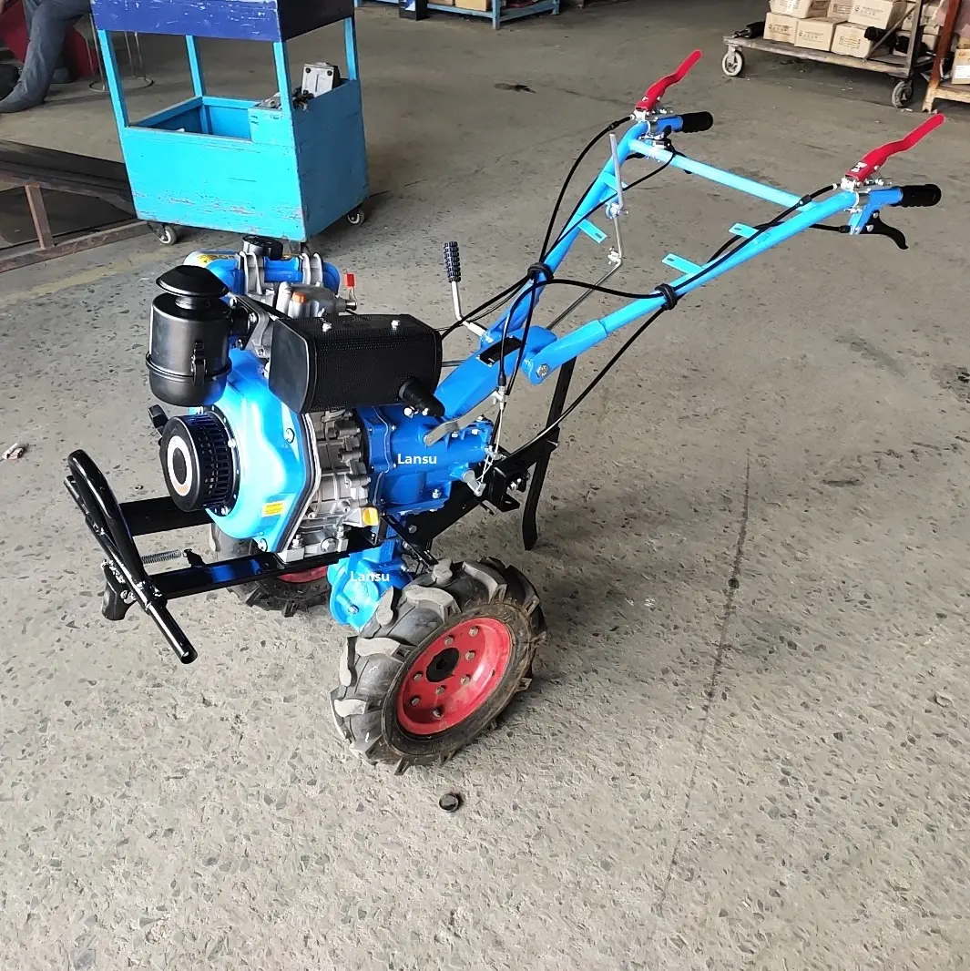 CE Pabrik Cina Mini Motor Diesel Harga Power Weeder Tiller Kultivator Traktor Rotary Dicher Bagian Traktor Berjalan