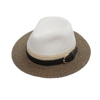 MUESTRA GRATUITA <span class=keywords><strong>Comprar</strong></span> a granel Protección solar Hombres Mujeres Promocional Juventud Panamá Vintage Sombreros Playeros <span class=keywords><strong>Sombrero</strong></span> Fedora de paja a granel - Product Image 3