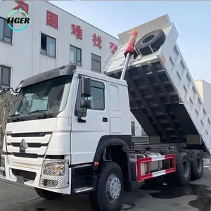 사용 된 Sinotruk 6x4 371 375 400HP 10 바퀴 덤퍼 하우 덤프 트럭 사용 Sinotruck 덤퍼 6x4 하우 팁 덤프 트럭