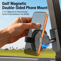 Nouveau support magnétique 2-en-1 pour téléphone avec pince manuelle, aimant puissant N52 pour chariot de golf, salle de sport, surface métallique – Fixation magnétique pour téléphone