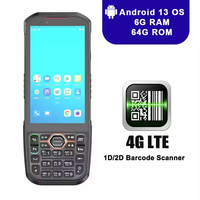 Lector de tarjetas Rfid de mano de largo alcance, Android, escáner de código de barras Pda resistente, teclado Pdas para almacén logístico