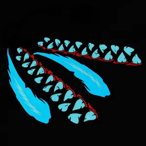 Bande lumineuse LED pour casque de moto à 3 modes clignotants, signalisation nocturne, autocollant lumineux modifié - Product Image 3