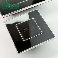 Interrupteur tactile intelligent Niva Luxury Acrylic Modern Panel, commande par application WiFi, 1 gang, norme universelle, garantie 5 ans, installation facile