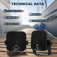 Reproductor multimedia de Audio Digital para coche, Radio Estéreo marina a prueba de agua, FM, AM, caja de altavoces estéreo de 4 pulgadas para ATV, UTV, carrito de Golf, Tractor, 2 pares