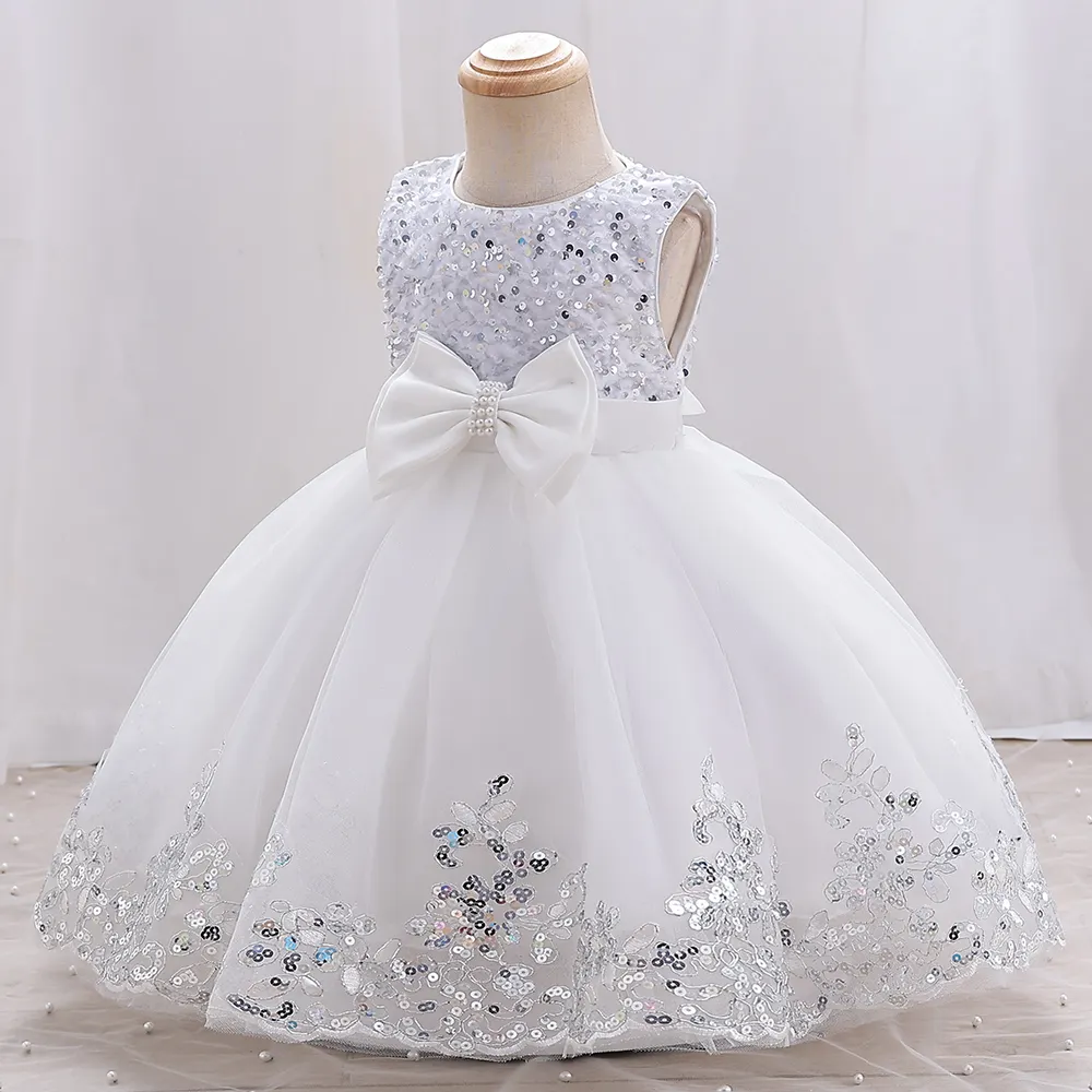 Avrupa tarzı kız düğün elbisesi çocuklar için parti Tutu elbiseler kızlar için 8M -6 yaşında