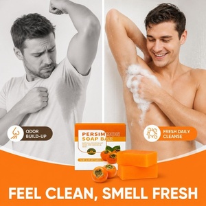 Jabón <span class=keywords><strong>Desodorante</strong></span> Natural de Caqui, Elimina el Olor Corporal, Jabón Antibacterial, Frescura Duradera, Barra Limpiadora Corporal Hidratante - Product Image 2