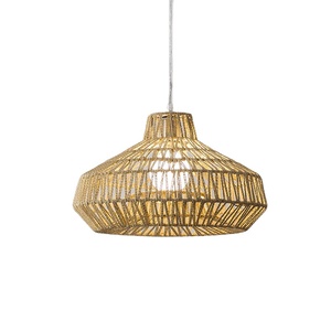 Lampada da Parete in Stile Cinese Retrò con <span class=keywords><strong>Paralume</strong></span> in <span class=keywords><strong>Corda</strong></span> di Canapa Intrecciata a LED per Camera da Letto e Soggiorno - Product Image 4