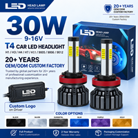 Ampoules de phares de voiture LED en gros de l'usine du fabricant SFIDA T4 12V à économie d'énergie avec Canbus Plug and Play