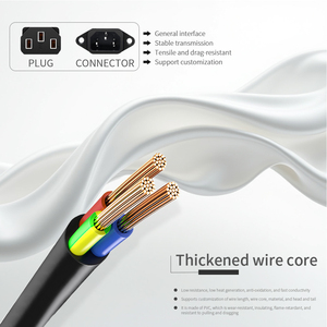 Cabo de alimentação britânico BS1363 de 1.5m/1.8m para cabo IEC C13 0. 75mm ² cobre puro 3 núcleo 250V 13A cabo principal - Product Image 4