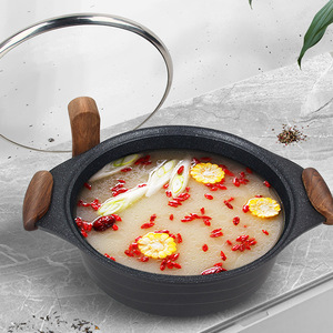 All Flavor Hot Pot 28cm Two Broths Non Stick Induction Compatible 4.1L 6L Capacity - Product Image 2