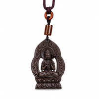 Collier d'encens au Borneol fait main, Pendentif Bouddha Mahasthamaprapta, Herbes Naturelles, OEM, Marque Privée, Spirituel, Porte-bonheur, Signe du Zodiaque Cheval