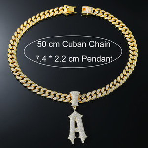 Collar con Colgante de Letra A Geométrica Estilo Hiphop Personalizado 2026, Collar Moderno para Hombre, Accesorio de Moda, Joyería al por Mayor - Product Image 5