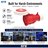 Prise et Fiche Industrielles en Cuivre SFE IP44 220-240V 3 Broches 16A CEE Aviation 16/32A