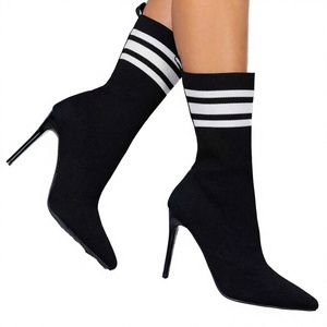 Botines elásticos de tacón de aguja con punta fina y forro de goma para mujer, modelo 2026 de otoño, que aumentan la altura - Product Image 3