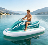 Vente directe OEM : Jouet aquatique gonflable rapide en PVC en forme de moto, pour divertissement aquatique, approvisionnement transfrontalier Chine