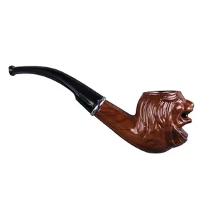 AP Unique Design Lion Style Wholesale Wooden Pipe for Smoker Shop Supply Tobacco Wood Pipe