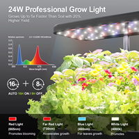 Système de culture hydroponique haute efficacité avec réservoir d'eau de 3L, lumière LED à spectre complet pour culture en intérieur sans terre, idéal pour les herbes aromatiques de jardin et le bureau