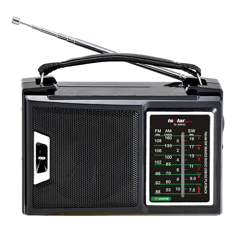 Rádio para casa clássico ac, rádio fm sw am 110v e 220v populares dc: 3v UM-1 2 peças de bateria com rádio transformador