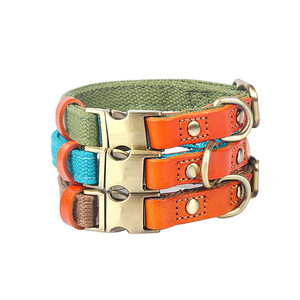 Retro color-blocked pet <b>collar</b>, suitable for small, medium, and <b>large</b> <b>dogs</b>, Pomeranians, cats, and <b>dogs</b>; logo printing - Product Image 4