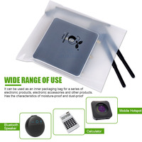 Emballage biodégradable à Logo personnalisé, sac en plastique transparent avec fermeture plate, pour accessoires de téléphone, 50 unités