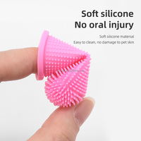 Kit de brosses à dents pour animaux de compagnie en silicone à 360 degrés, brosse à dents pour chiot, brosse à dents pour chien, brosse à dents à doigt avec poils doux pour le nettoyage des dents
