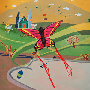 Venta al por mayor de cometas de mariposa hermosas y fáciles de volar para niños y adultos para volar al aire libre o regalos promocionales - Product Image 3