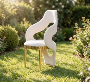 Chaise de banquet et d'événement moderne en acier inoxydable courbé, design créatif et durable, pour hôtels et mariages, vente en gros - Product Image 1