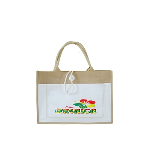 Bolso de mano de yute reutilizable ecológico con logotipo personalizado Bolso de compras natural Bolso de compras de yute para mujer - Product Image 2