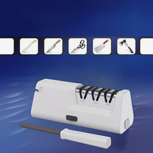 Aiguiseurs de couteaux électriques professionnels avec guides d'angle de précision Fentes à 4 étages Tige d'affûtage de couteaux cachés - Product Image 4