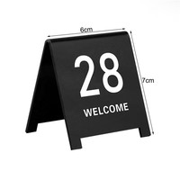 Numéros de table en acrylique double face personnalisés en forme de V, numéros de table modernes pour mariage, carte de numéros pour restaurant, événement, hôtel, décoration