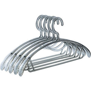 Cintres en plastique transparent de conception moderne <span class=keywords><strong>Lindon</strong></span> avec épaule large, barre antidérapante pour pantalon, cintre multifonction en cristal pour vêtements - Product Image 1