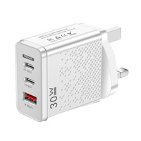 Vente en gros 30W PD chargeur mural mobile 5V 2.4A USB adaptateur de chargeur rapide de voyage pour iOS15 électrique OTP 5V/2A pour appareil photo UK EU