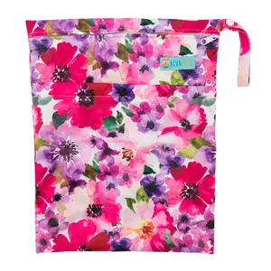 ALVABABY-bolsa impermeable para pañales, L-H065 con estampado de flores para bebé