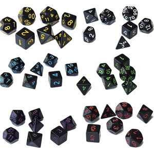 Ensemble de dés acryliques polyédriques dés d'impression personnalisés et sac pour adultes enfants Cubes en plastique <span class=keywords><strong>TRPG</strong></span> D4 D6 D8 D10 D12 D20 dés de jeu - Product Image 6