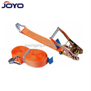 50mmX5T Rachet Tie Down, poliéster Cargo Control Belt Rachet Tie Down con mango de aluminio, ISO9001:<span class=keywords><strong>2015</strong></span> Certificación CE - Product Image 1