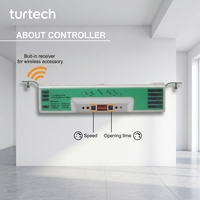 Système de porte coulissante automatique Turtech CASA3 80KGS AC Motor AC 110V pour la maison moderne, la maison et le bureau, en alliage d'aluminium