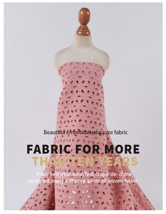 Tissu <span class=keywords><strong>de</strong></span> dentelle en <span class=keywords><strong>coton</strong></span> brodé à œillets personnalisés, offre spéciale - Product Image 2