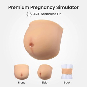 XINXINMEI Nouvelle Génération Ventre de Simulation 100% Silicone Sans Peau, Effet Peau Claire, pour Femmes Enceintes, Porteurs et Accessoires <span class=keywords><strong>Photo</strong></span> - Product Image 2