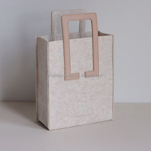 Customize Reusable PET Felt Tote <b>Bag</b> Personalized High-Capacity Machine Sewn Rectangle Shape Promotional Use Women Handbags - Product Image 6